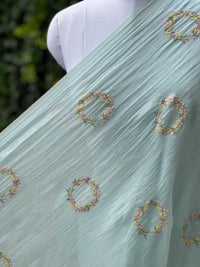 Embroidered 40 gm Banarasi Chanderi Fabric