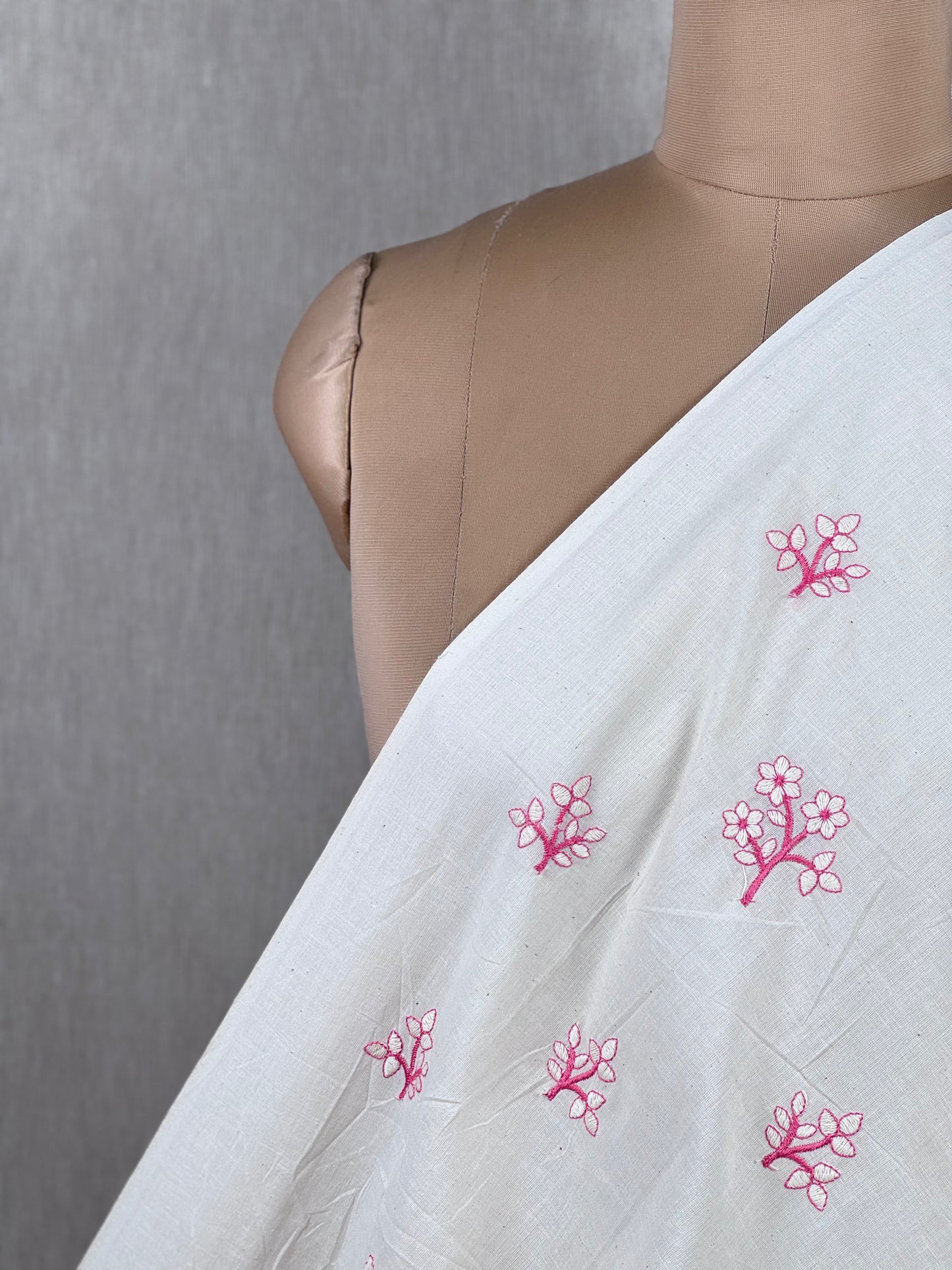 Embroidered Kora Cotton Fabric