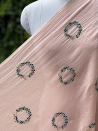 Embroidered 40 gm Banarasi Chanderi Fabric