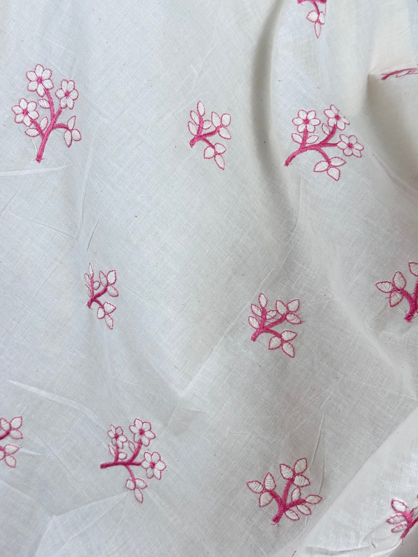 Embroidered Kora Cotton Fabric