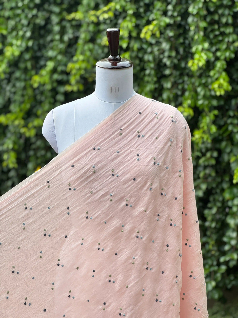 Embroidered 40 gm Banarasi Chanderi Fabric