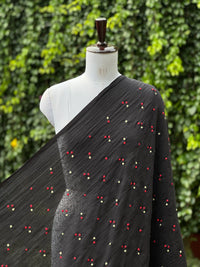 Embroidered 40 gm Banarasi Chanderi Fabric