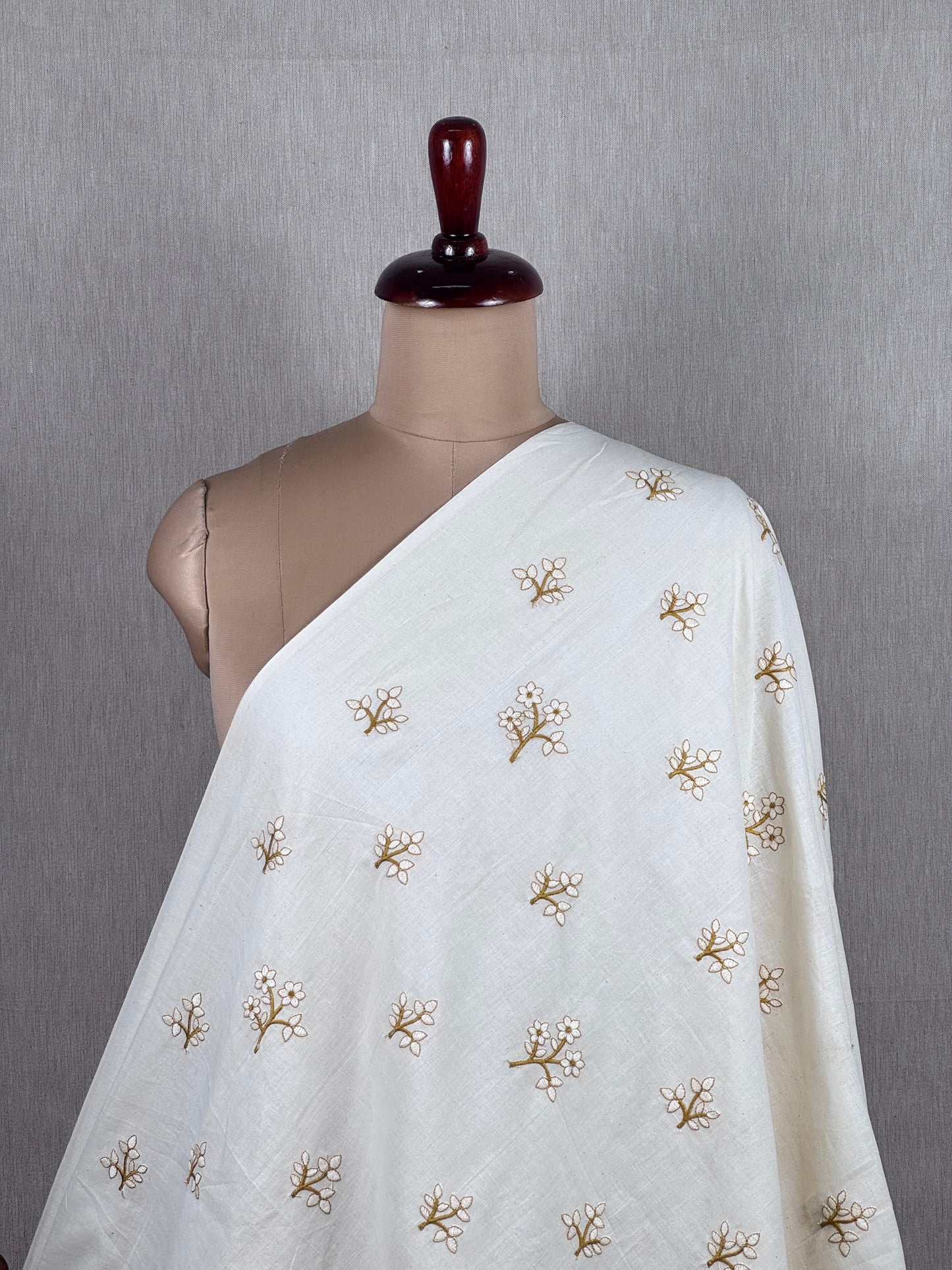 Embroidered Kora Cotton Fabric