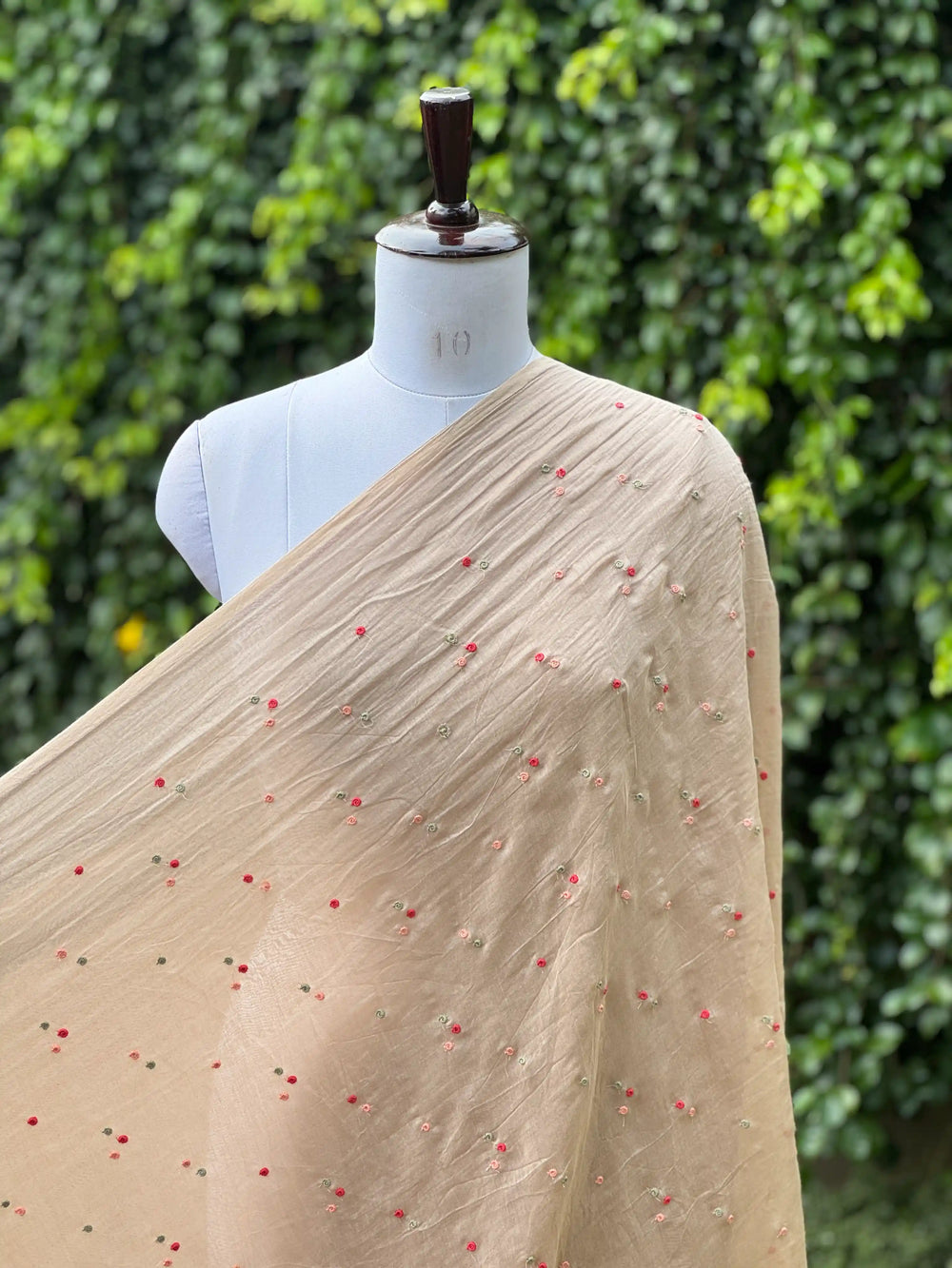 Embroidered 40 gm Banarasi Chanderi Fabric
