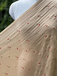 Embroidered 40 gm Banarasi Chanderi Fabric