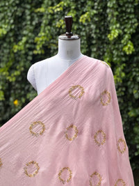 Embroidered 40 gm Banarasi Chanderi Fabric