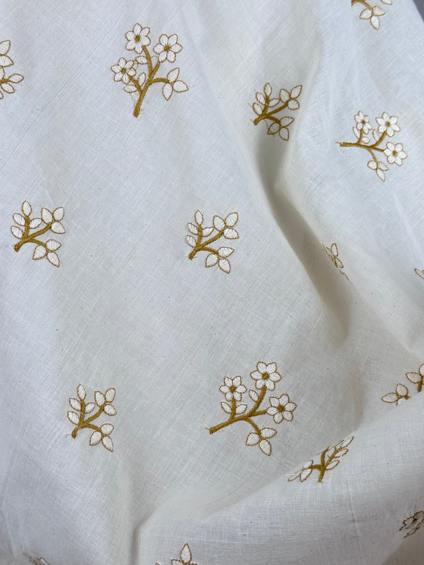 Embroidered Kora Cotton Fabric