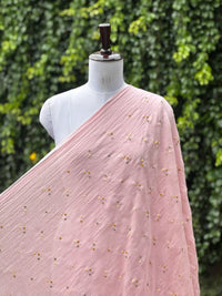 Embroidered 40 gm Banarasi Chanderi Fabric
