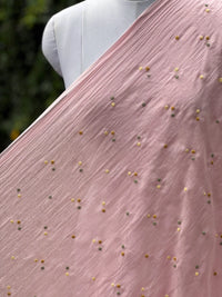 Embroidered 40 gm Banarasi Chanderi Fabric