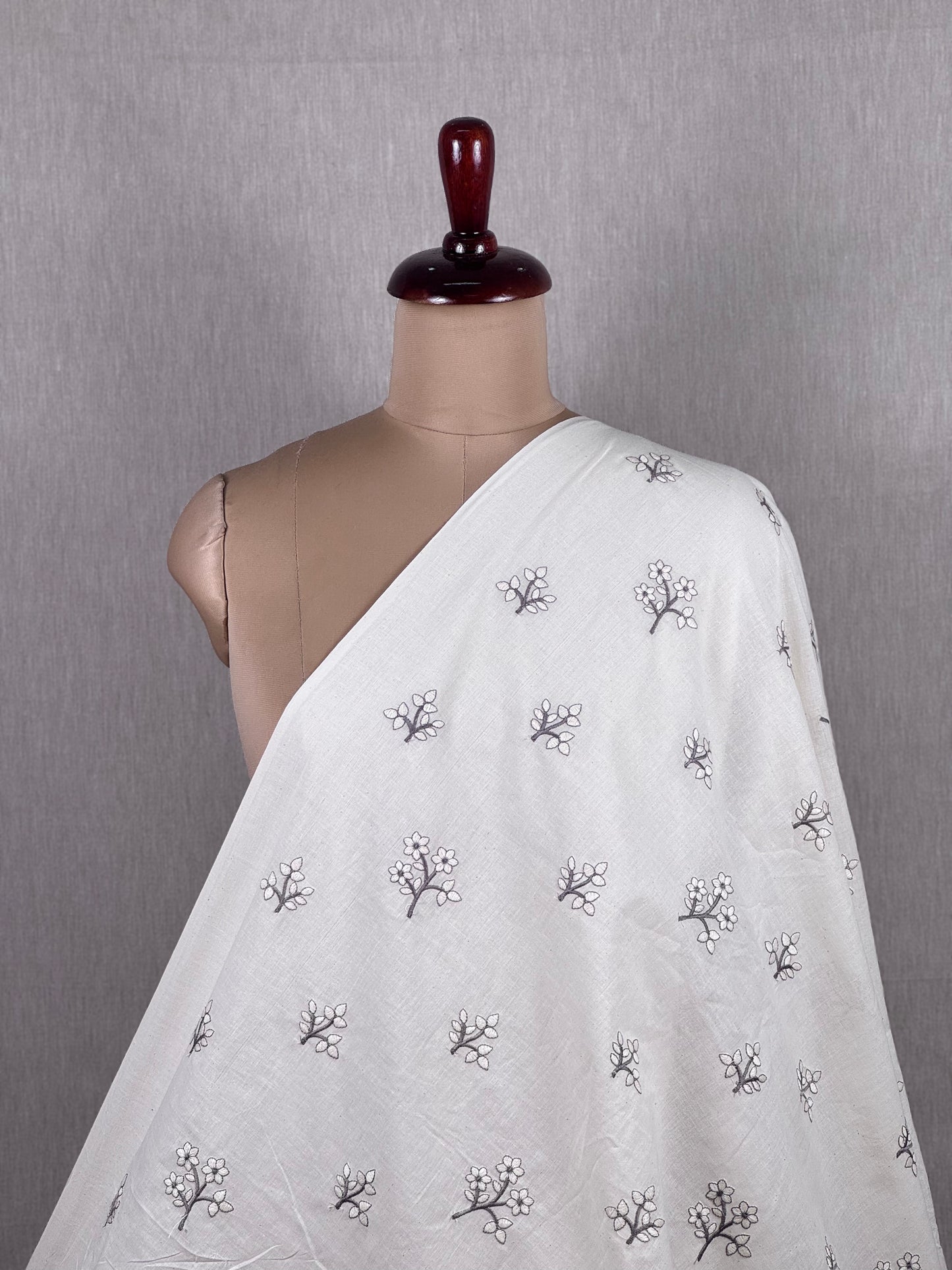 Embroidered Kora Cotton Fabric