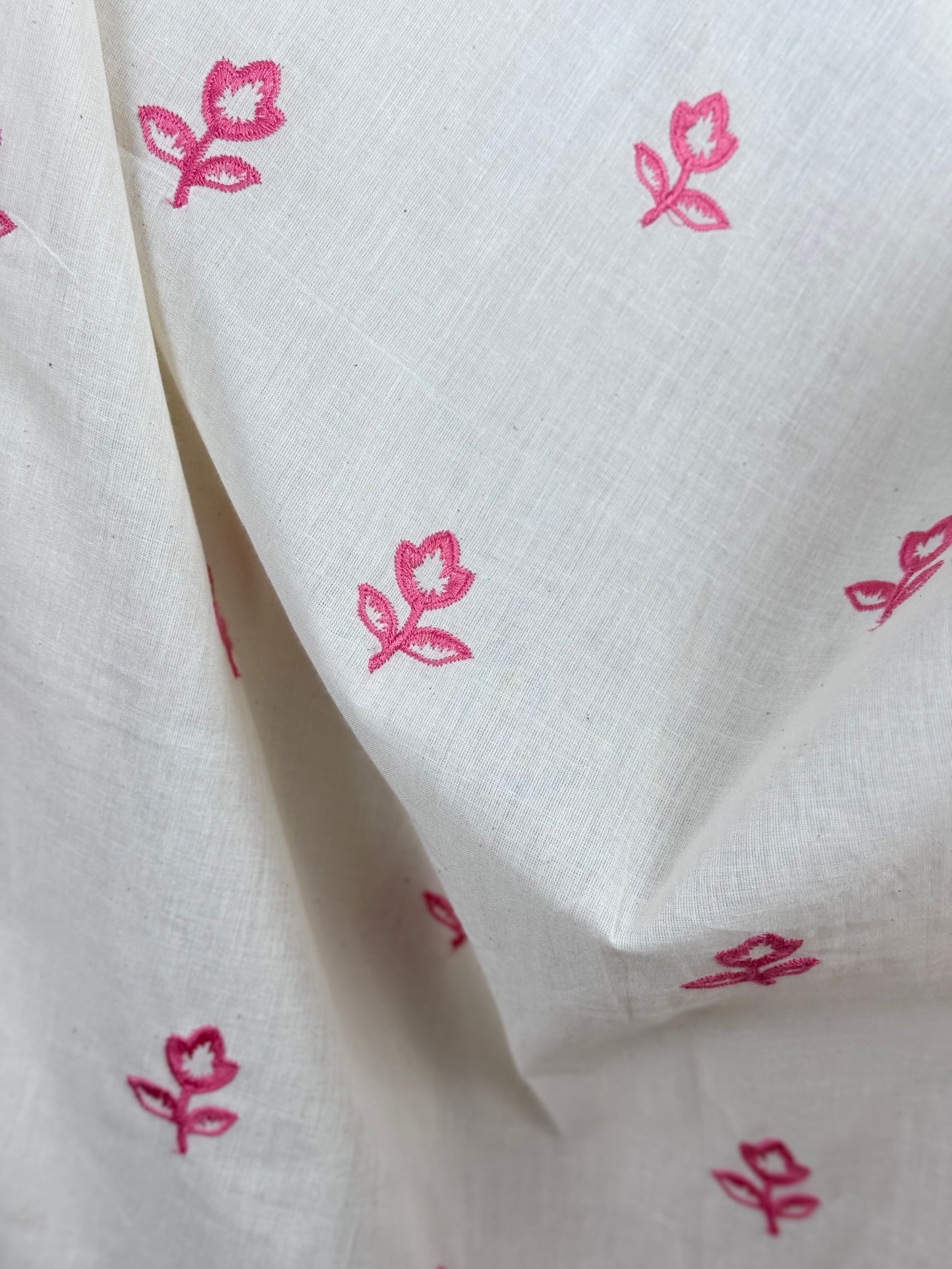 Embroidered Kora Cotton Fabric