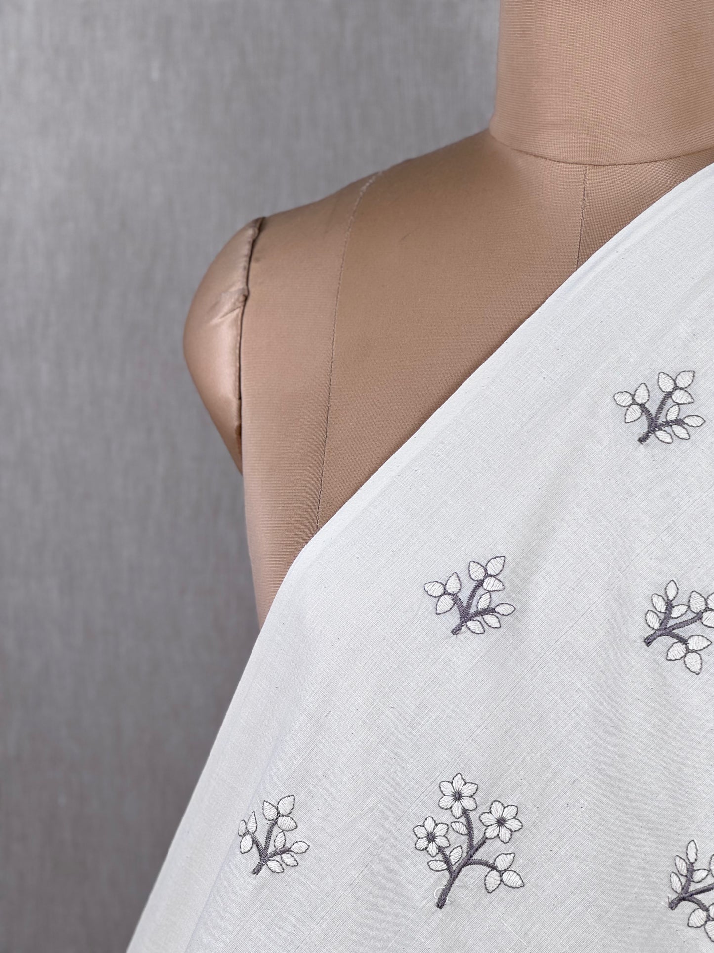 Embroidered Kora Cotton Fabric