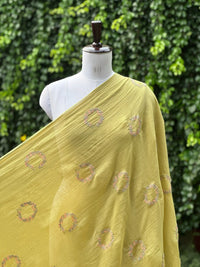 Embroidered 40 gm Banarasi Chanderi Fabric
