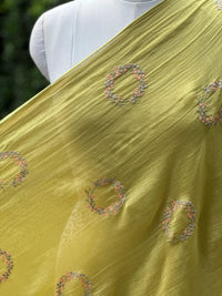 Embroidered 40 gm Banarasi Chanderi Fabric