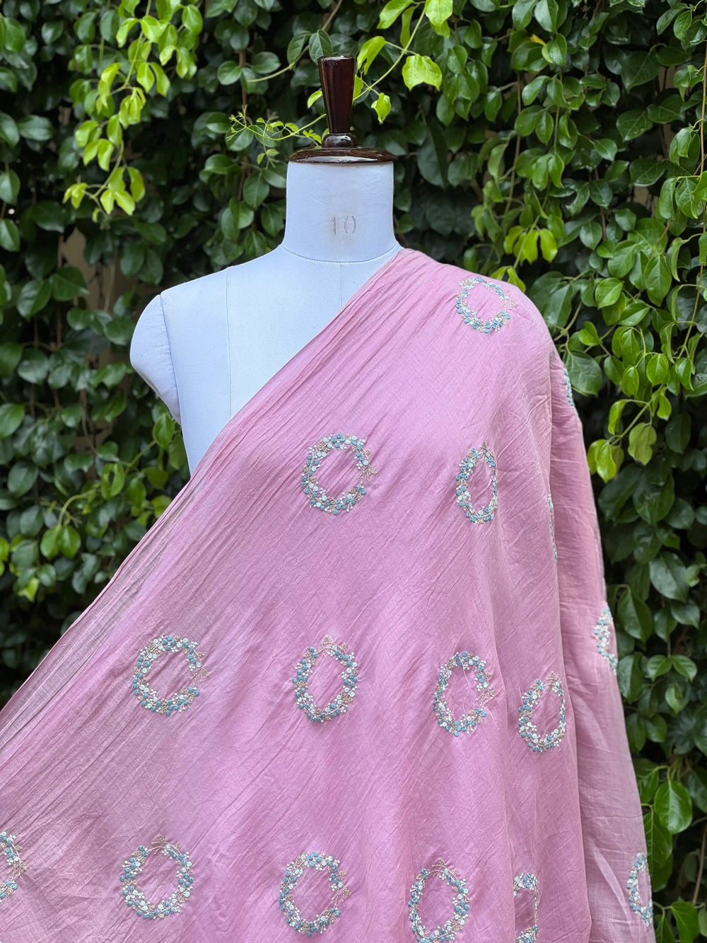 Embroidered 40 gm Banarasi Chanderi Fabric