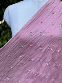 Embroidered 40 gm Banarasi Chanderi Fabric