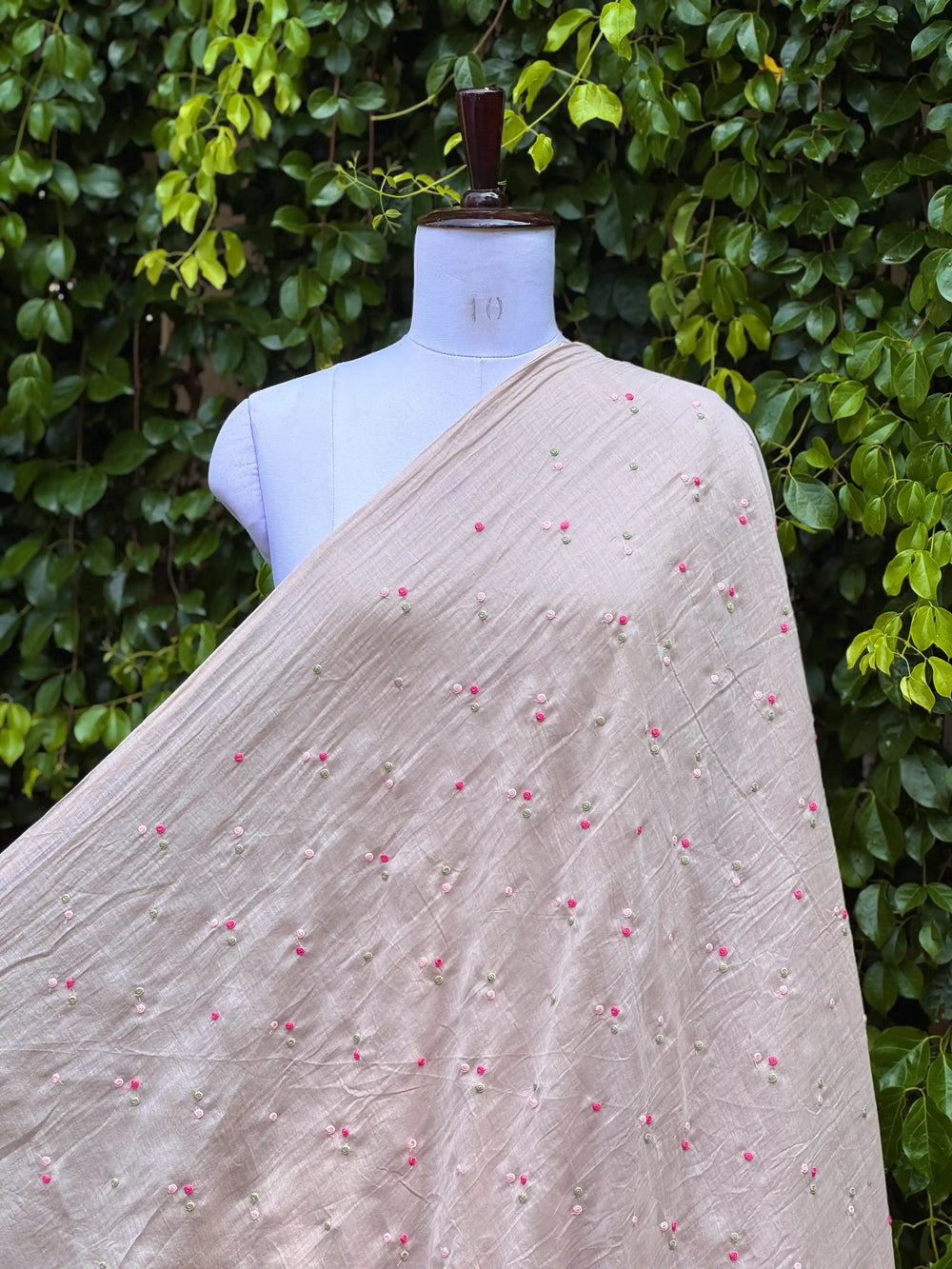 Embroidered 40 gm Banarasi Chanderi Fabric