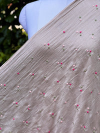 Embroidered 40 gm Banarasi Chanderi Fabric