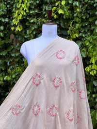 Embroidered 40 gm Banarasi Chanderi Fabric
