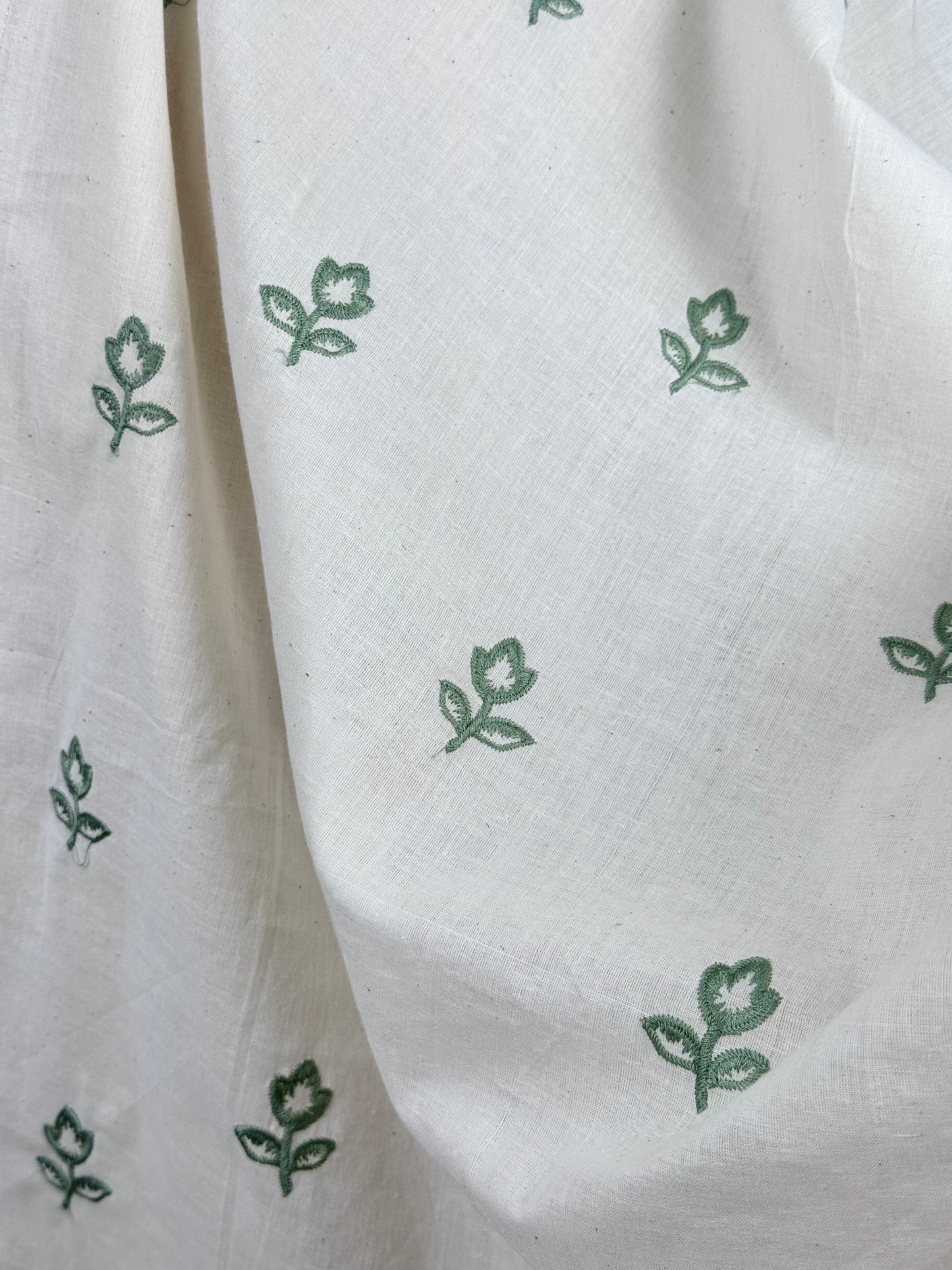 Embroidered Kora Cotton Fabric