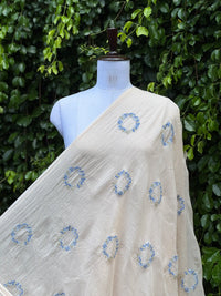 Embroidered 40 gm Banarasi Chanderi Fabric