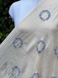 Embroidered 40 gm Banarasi Chanderi Fabric