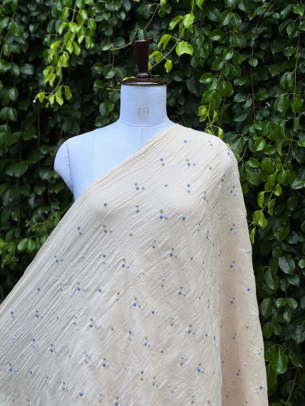 Embroidered 40 gm Banarasi Chanderi Fabric