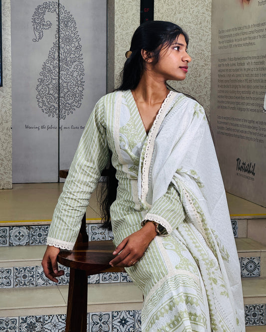 Block Printed Cotton Salwar suits