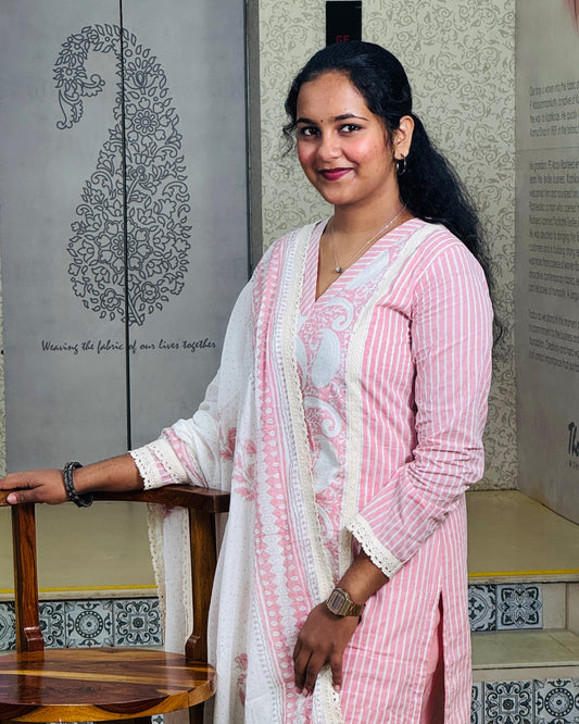 Block Printed Cotton Salwar suits