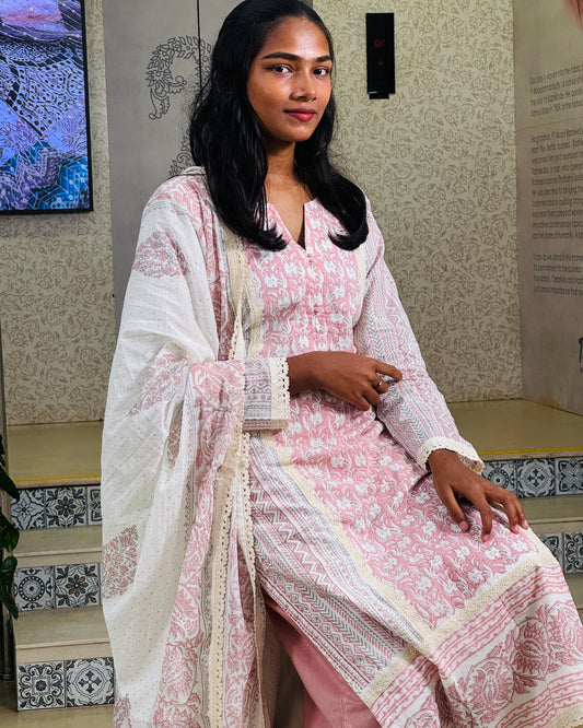 Block Printed Cotton Salwar suits