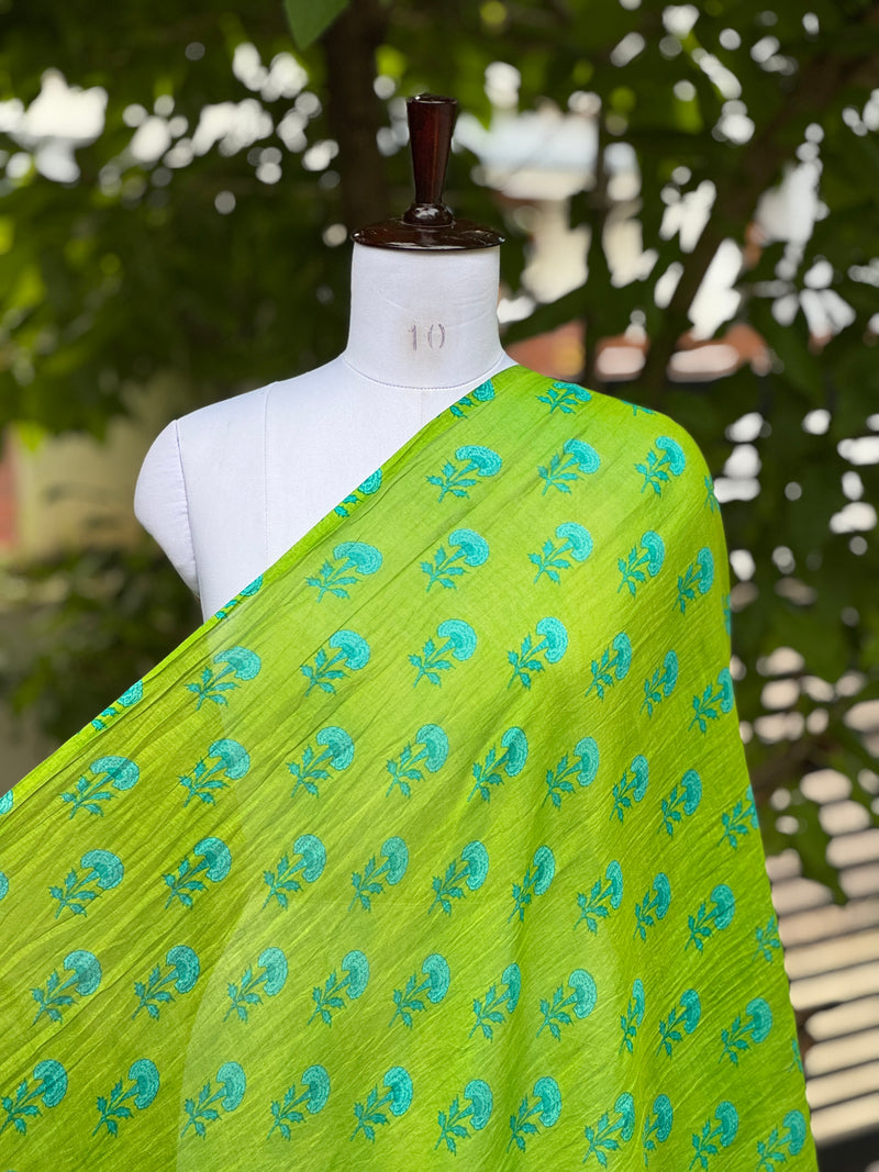 Printed Mul Chanderi Fabrics