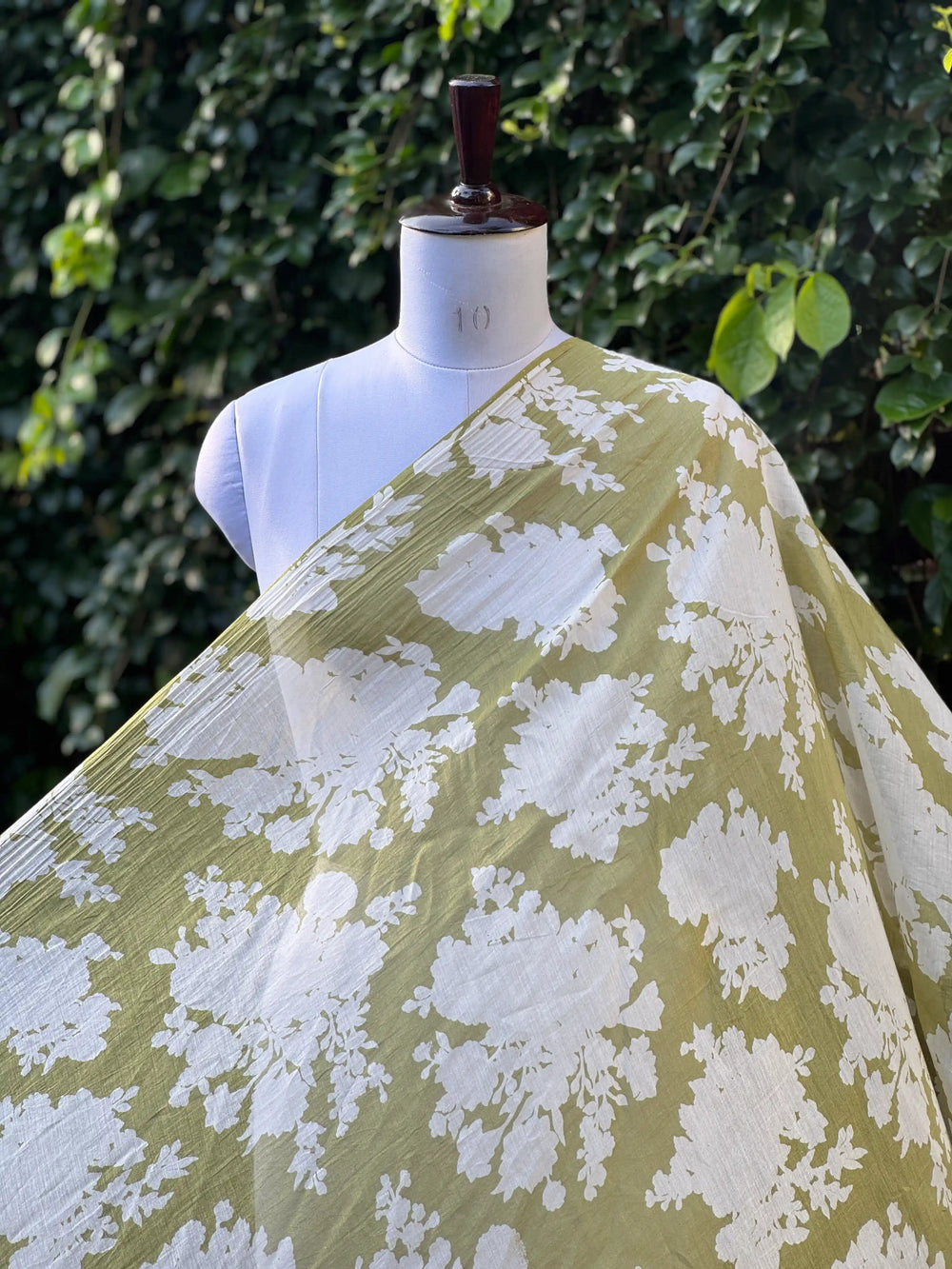 Printed 40gm Banarasi Mul Chanderi Fabrics