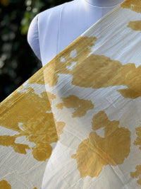 Printed 40gm Banarasi Mul Chanderi Fabrics
