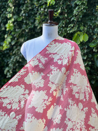 Printed 40gm Banarasi Mul Chanderi Fabrics