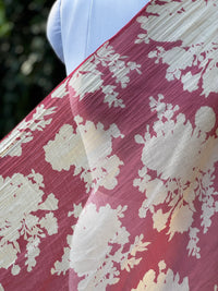 Printed 40gm Banarasi Mul Chanderi Fabrics