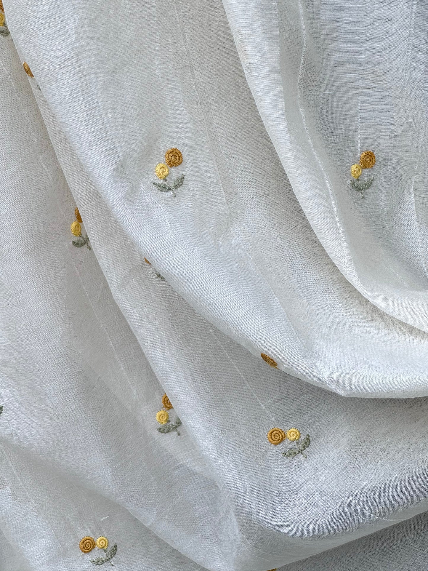 Embroidered 40 gm Banrasi Chanderi Fabric