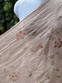 Embroidered - Brush painted 40gm Banarasi Chanderi Fabric