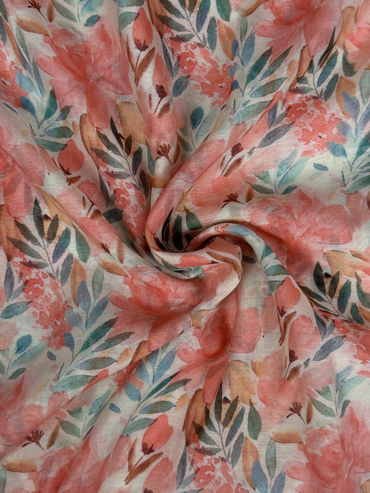 Digital Printed Banarasi Malai Chanderi fabric