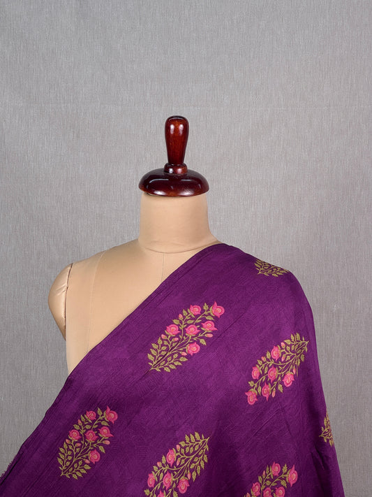 Pure Banarasi Malai Chanderi Fabric