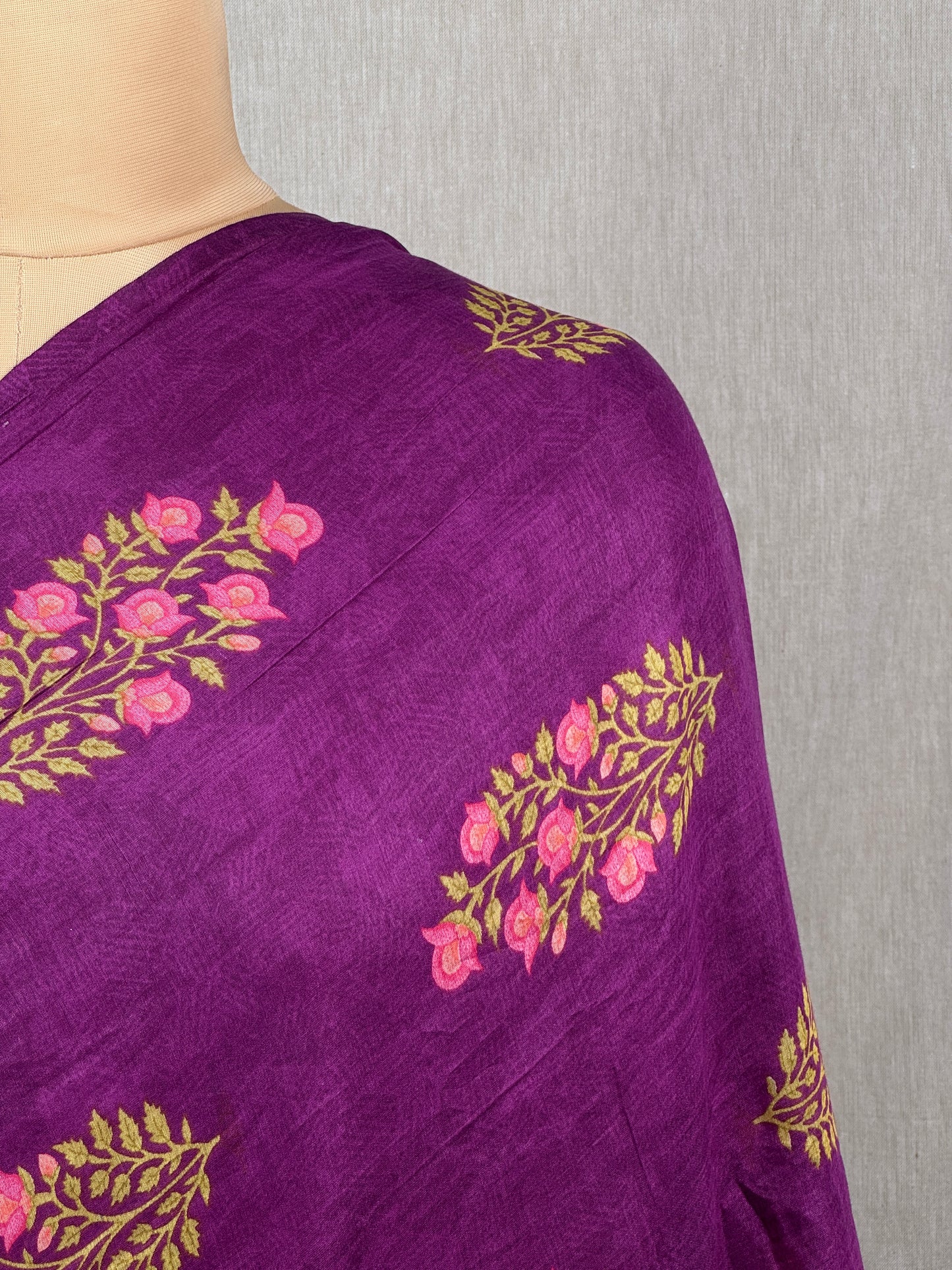 Pure Banarasi Malai Chanderi Fabric