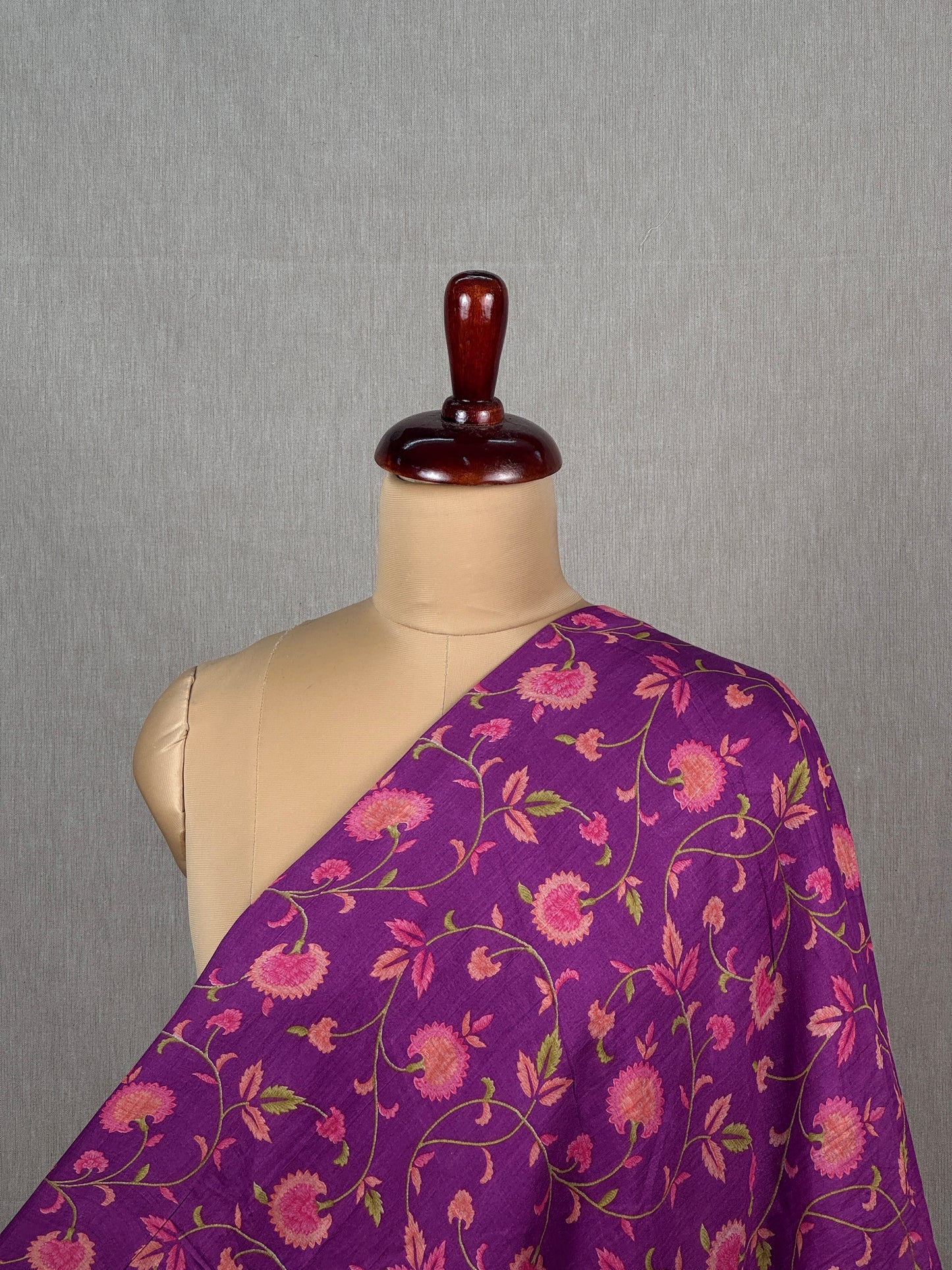 Pure Banarasi Malai Chanderi Fabric