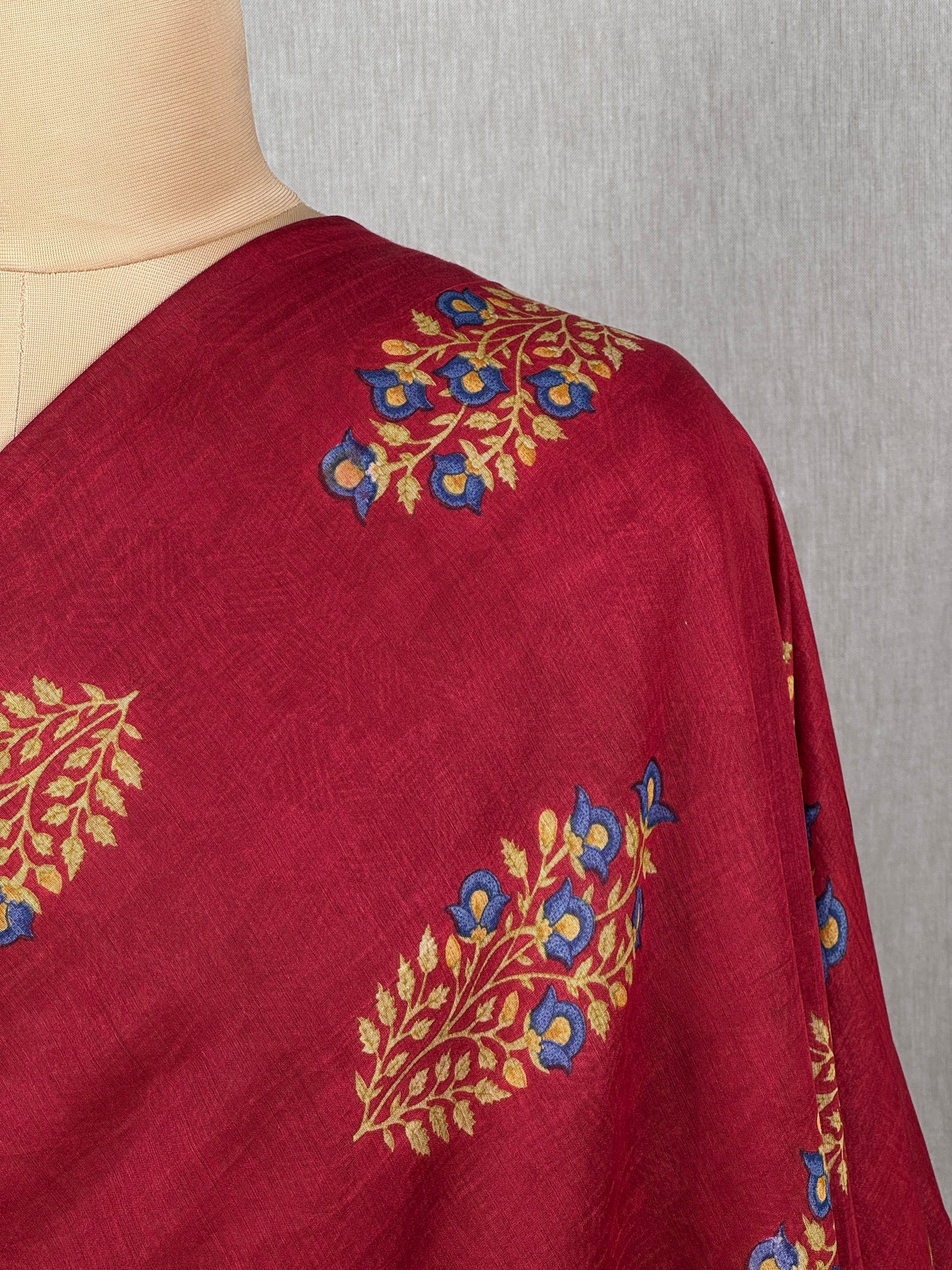 Pure Banarasi Malai Chanderi Fabric