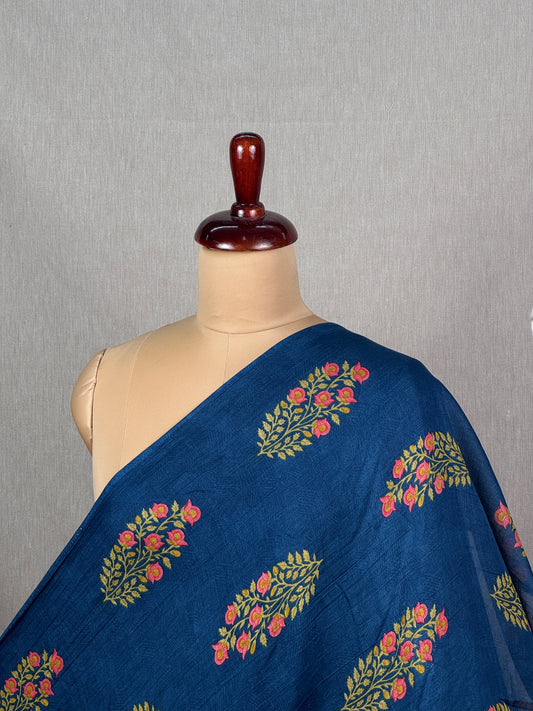 Pure Banarasi Malai Chanderi Fabric