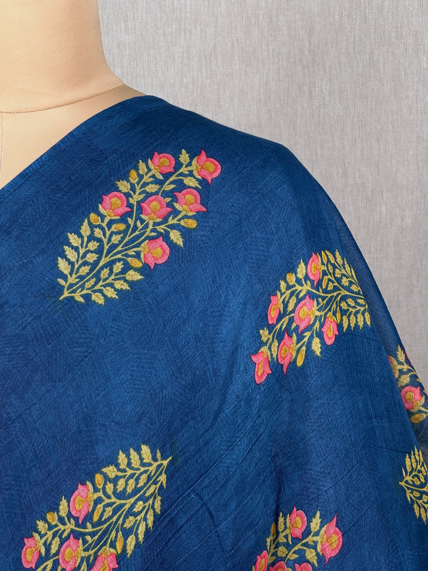 Pure Banarasi Malai Chanderi Fabric