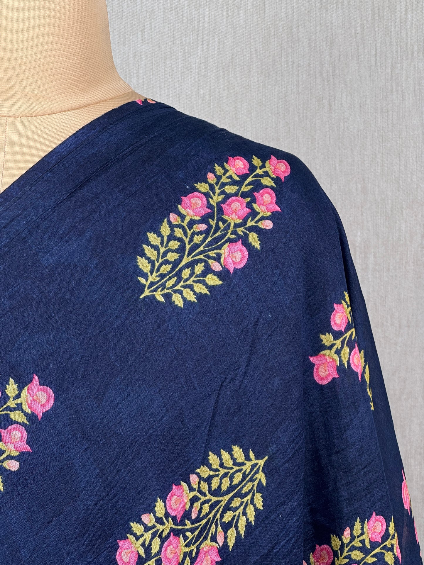 Pure Banarasi Malai Chanderi Fabric