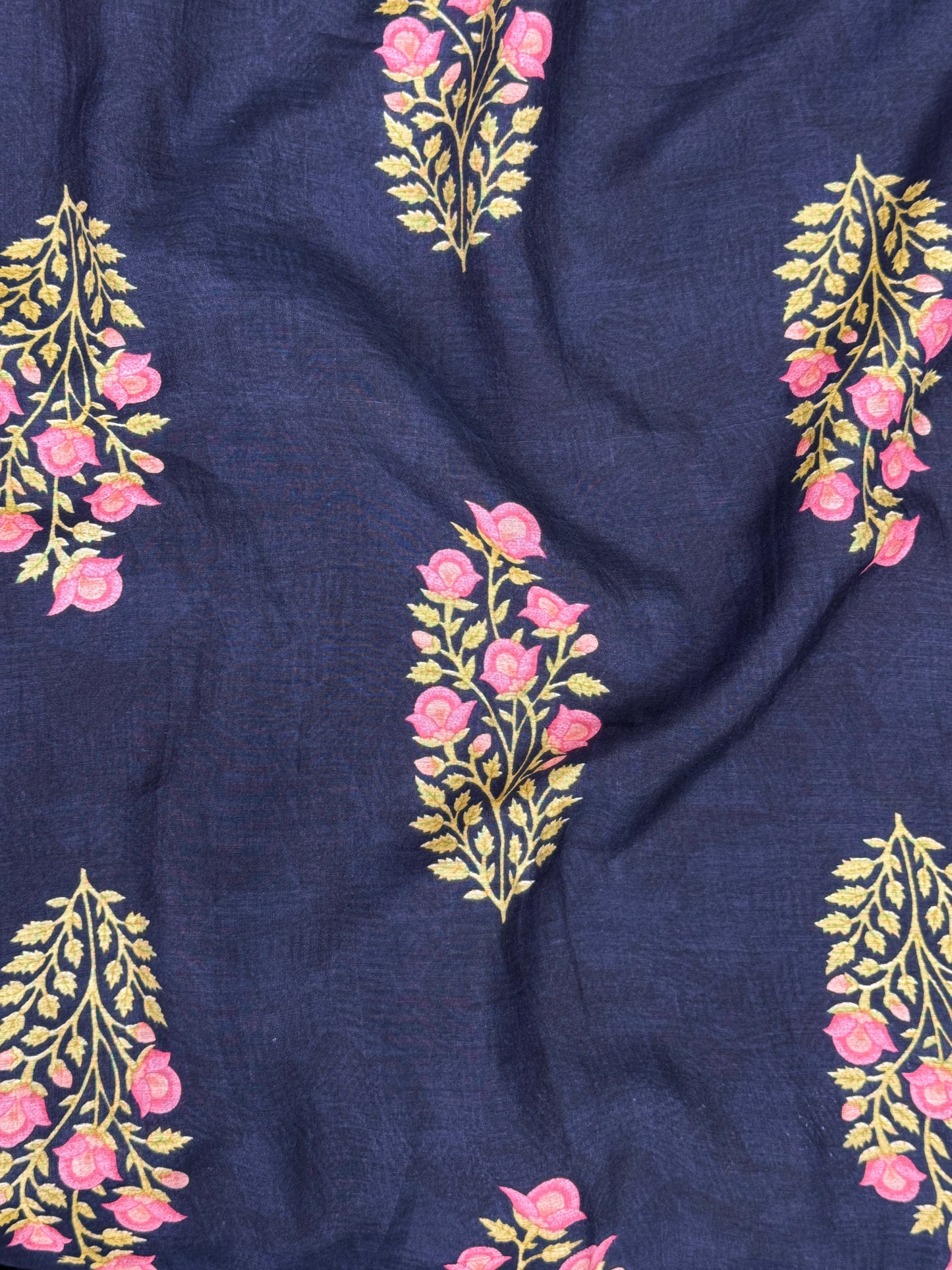 Pure Banarasi Malai Chanderi Fabric