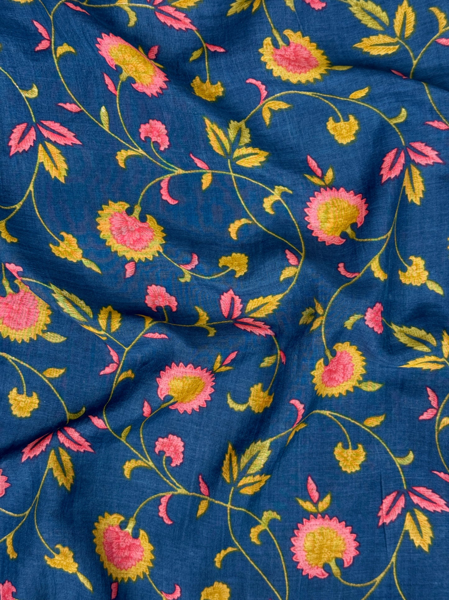 Pure Banarasi Malai Chanderi Fabric