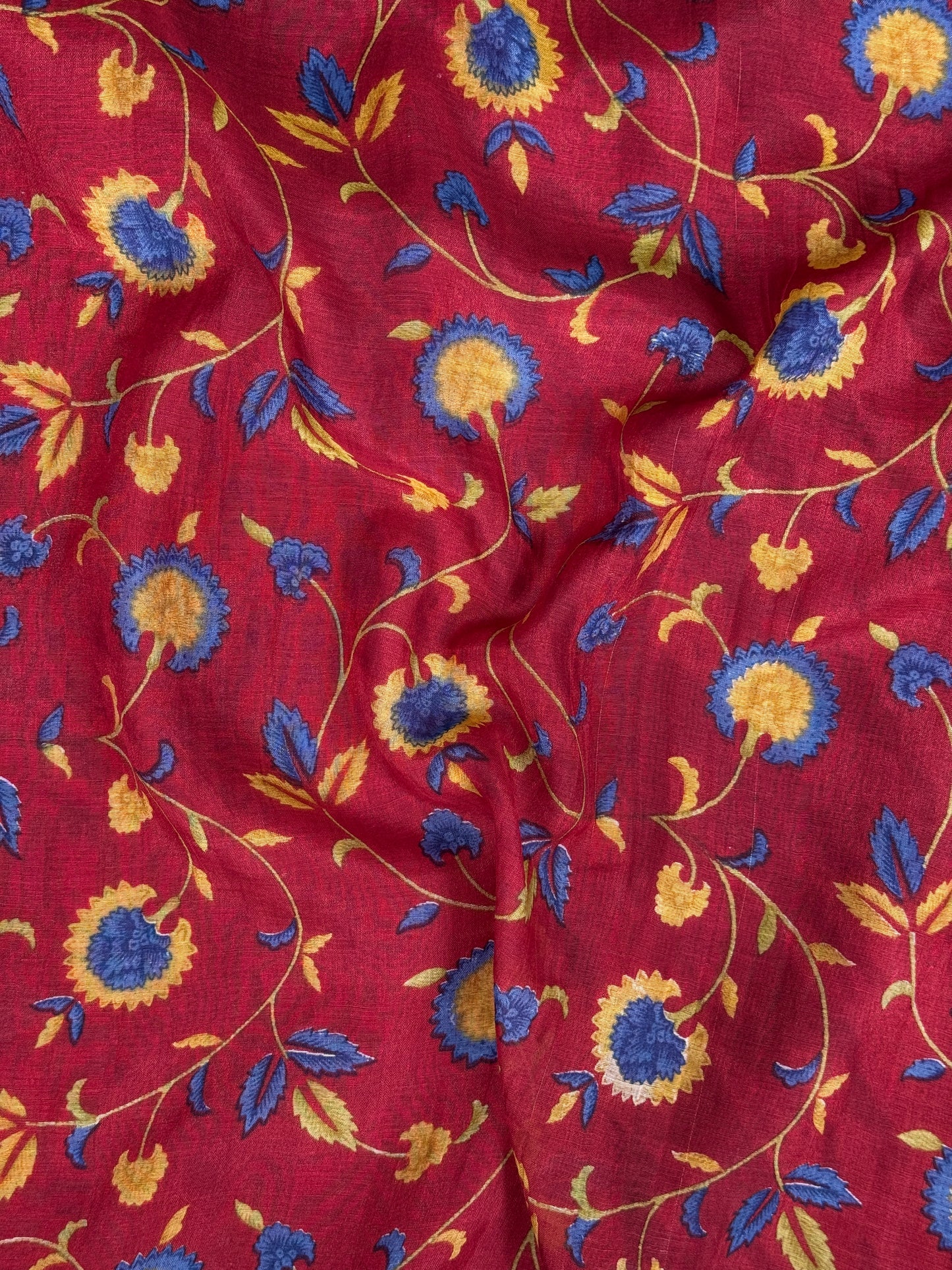 Pure Banarasi Malai Chanderi Fabric