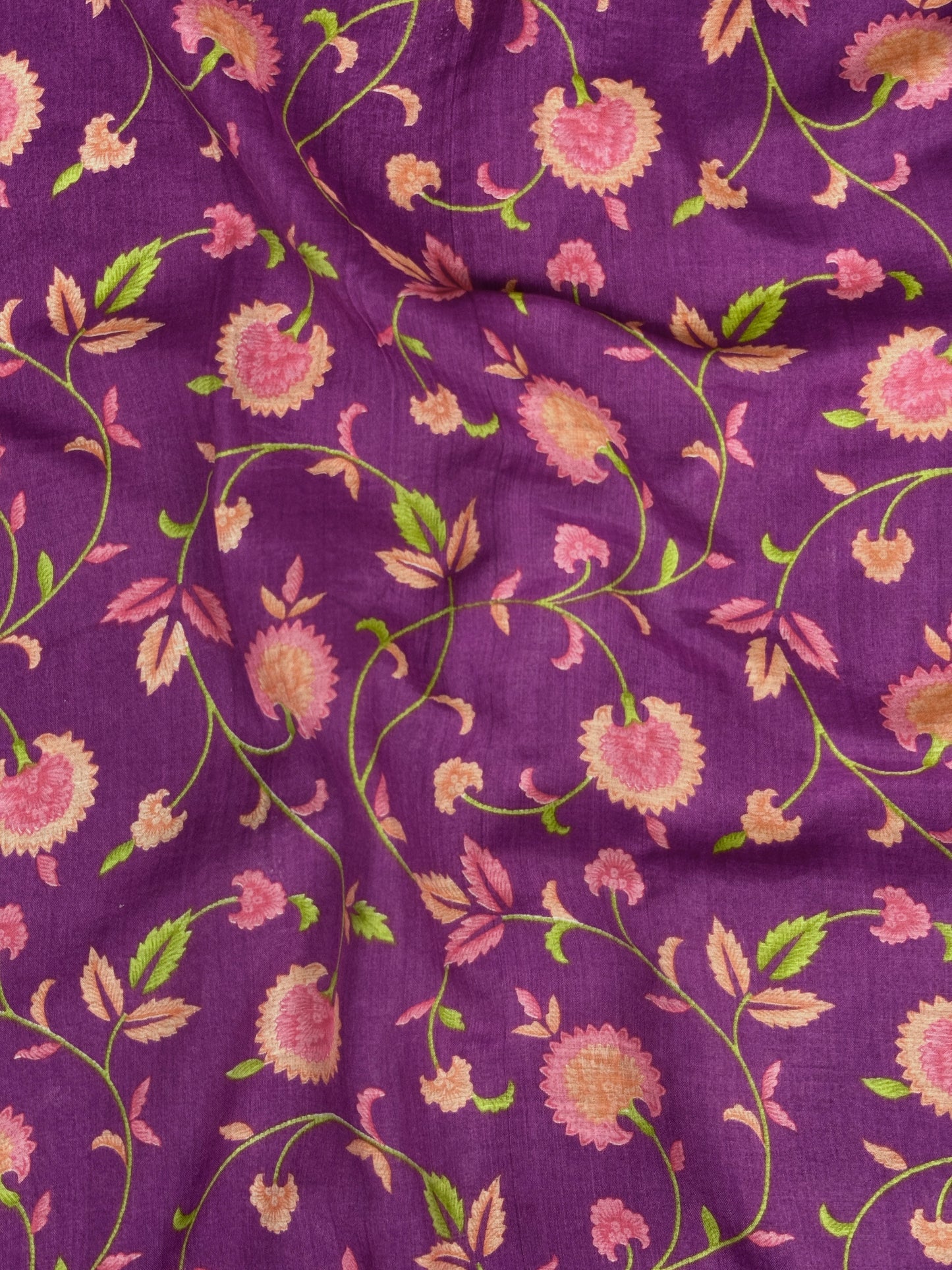 Pure Banarasi Malai Chanderi Fabric