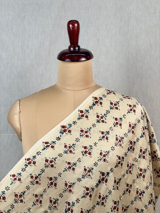 Ajrak Printed Banarasi Chanderi Fabric